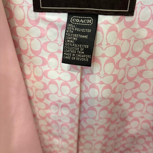 Coach Pink Trench Coat - Picture 8 of 8